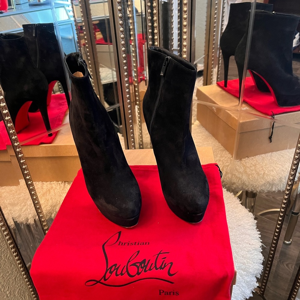 Christian Louboutin suede boots